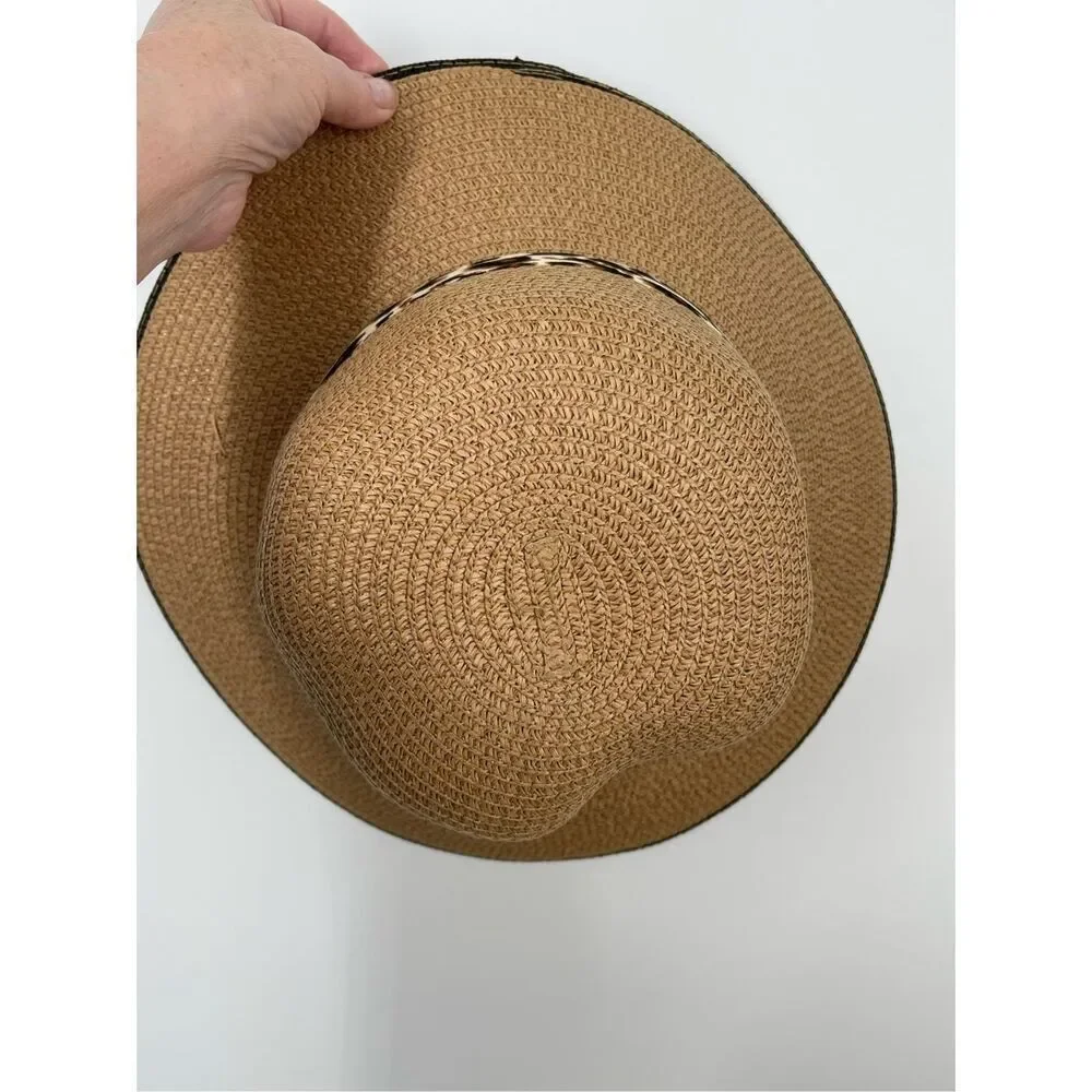 NWT Leopard trimmed Bowler hat